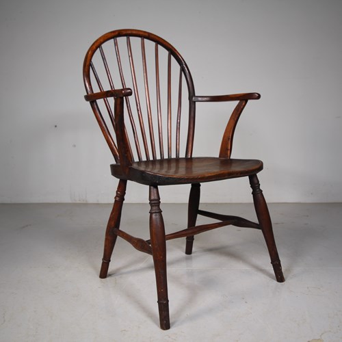 Beautiful Yew Wood Thames Valley Antique Armchair