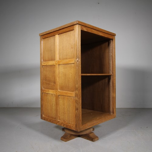 1940'S Mouseman Oak Revolving Bookcase 