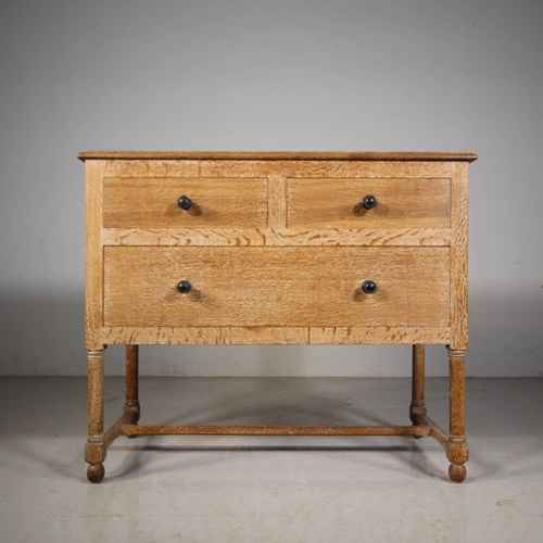 Heals Edwardian Antique Tilden Style Oak Chest Of Drawers