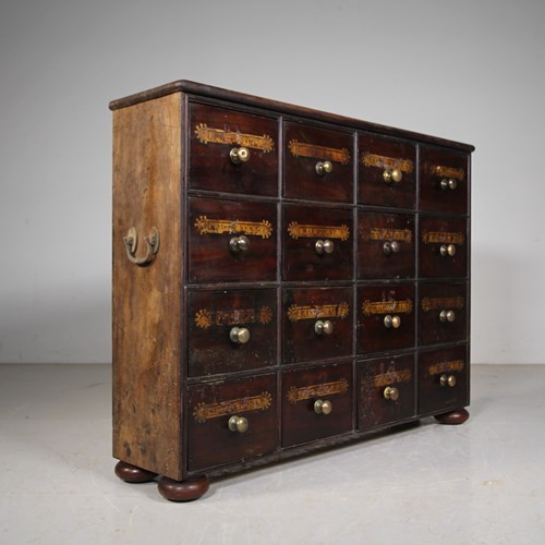 Wonderful Regency Antique Mahogany Apothecary Chest – Original Labels