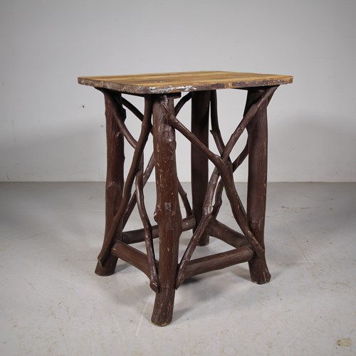 19Th Century English Rustic Summerhouse Antique Twig Table