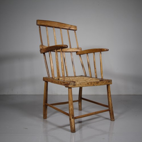 Primitive Early 19Th Century Antique Western Isles Armchair