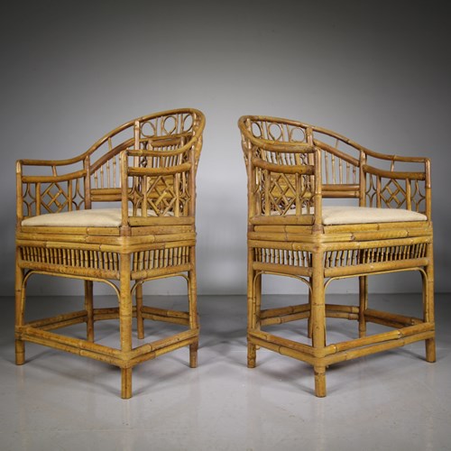 Antique Pair Of Brighton Pavilion Bamboo Chairs