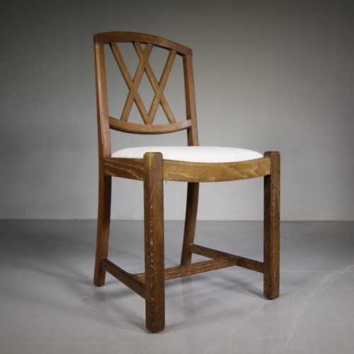 Rare Heals Of London Antique Oak Side Chair 