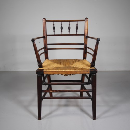 Original Morris & Co Antique Sussex Armchair