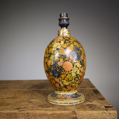 Beautiful Edwardian Antique Kashmiri Table Lamp 