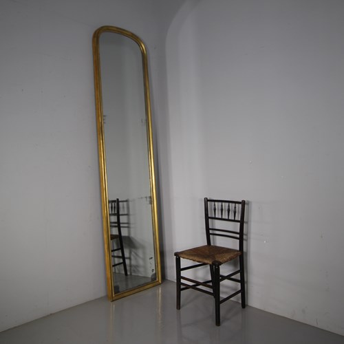Tall English Georgian Antique Gilt Framed Mirror 