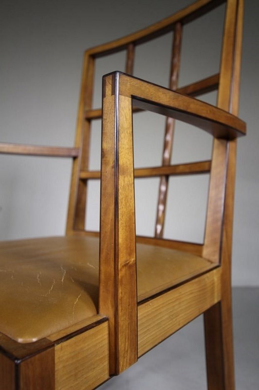 Very Rare Peter Waals 1936 Walnut Carver Dining Chair -miles-griffiths-antiques-img-4790-custom-main-638216597049599609.JPG