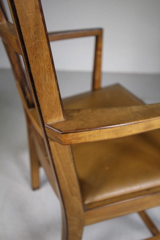 Very Rare Peter Waals 1936 Walnut Carver Dining Chair -miles-griffiths-antiques-img-4793-custom-main-638216597064599546.JPG