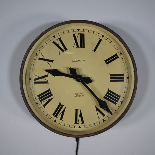 Large English 1930’S Magenta London Working Wall Clock