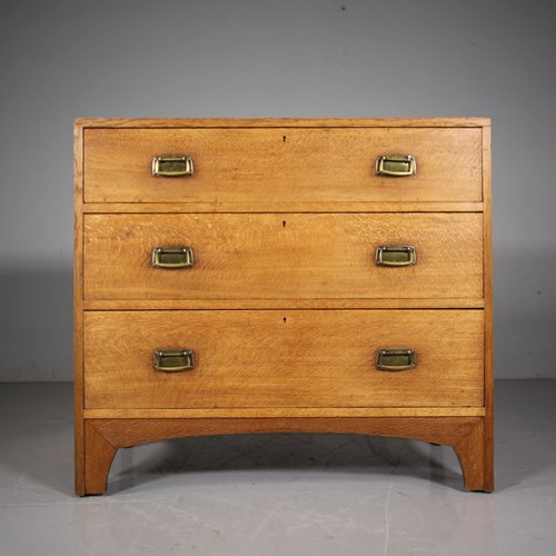 Rare Model Early Heals Antique Oak Chest Of Drawers