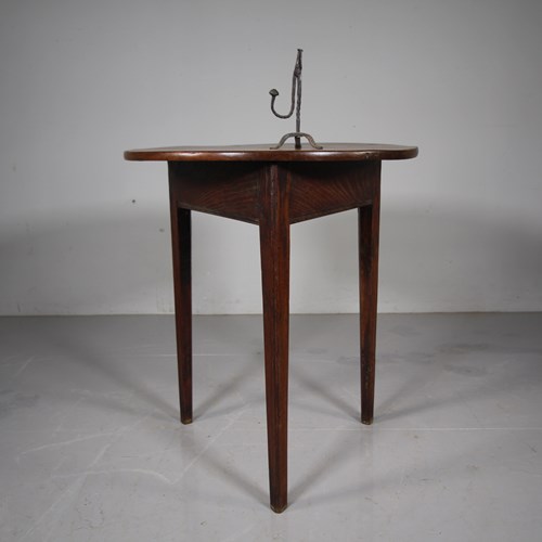 English 18Th Century Antique Oak Cricket Table 