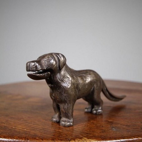 English 19Th Century Antique Cast Iron Dog Nutcracker