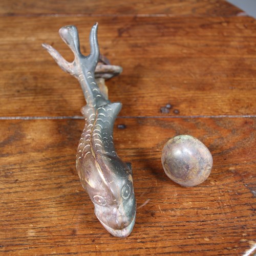 Lovely English Regency Antique Bronze Door Knocker