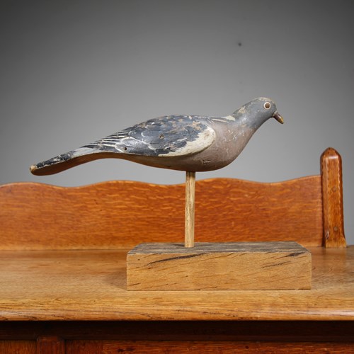 Original English 19Th Century Antique Decoy Pigeon