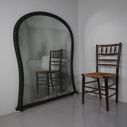 Large English Regency Antique Shapley Rope Mirror 
