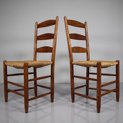 Pair Of 1930'S Gordon Russell Ladder Back Dining Chairs 