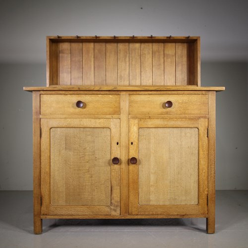 Early Rare Model Heals Antique Oak Dresser – Labelled 