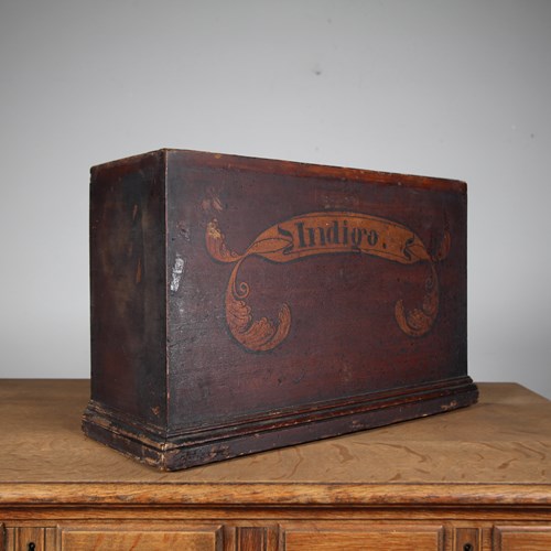 19Th Century Antique Apothecary Box - Indigo 