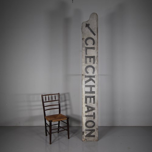 Large 19Th Century Large 19Th Century Original Painted Pine Antique Railway Sign