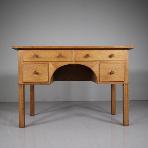 Early Heals Of London Antique Oak Desk 