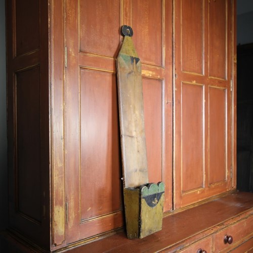Welsh 18Th Century Antique Painted Pine Knife Sharpener 