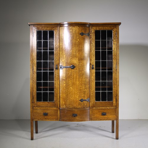 Arts & Crafts Antique Oak Bookcase By The Bath Cabinet Makers