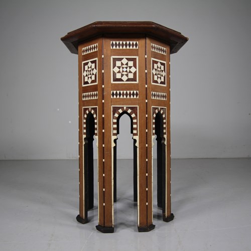 Edwardian Antique Moorish Octagonal Side Table 