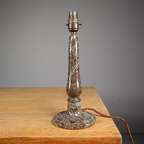 English 1920'S Serpentine Table Lamp - Rewired