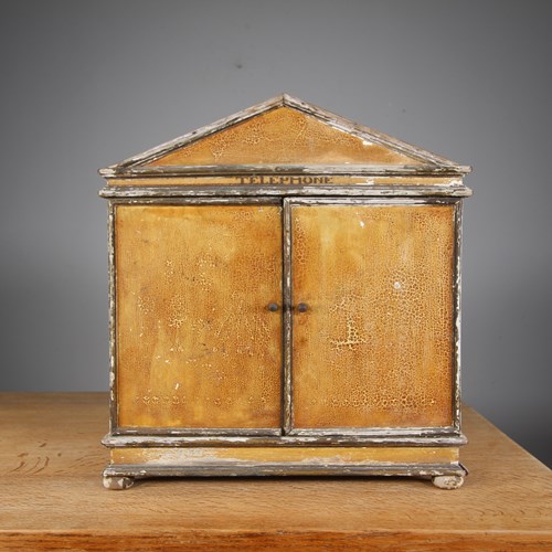 Original Painted Pine English Antique Cabinet