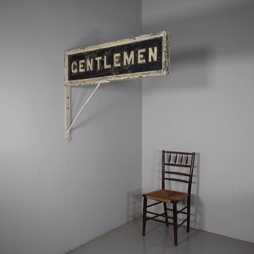 Large 19Th Century Antique Gentlemen Railway Sign