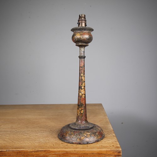 Tall Edwardian Antique Kashmiri Table Lamp