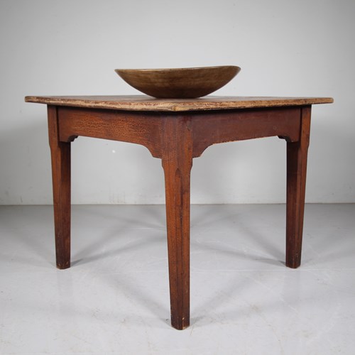 English Antique Tavern Dining Table With Graffiti