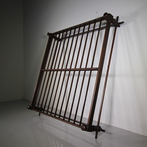 Large Antique Cumbrian Oak Cake Kitchen Hanging Rack 