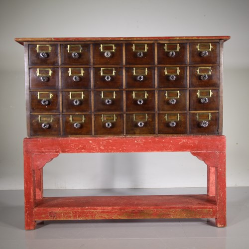 Fabulous English 19Th Century Antique Apothecary Chest On Stand 