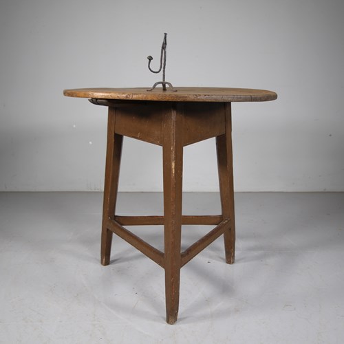 Original Painted Pine Georgian Antique Cricket Table 