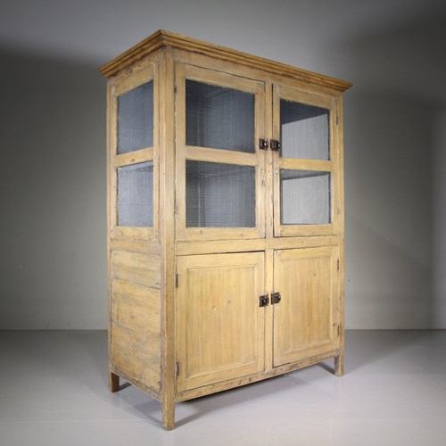  English Georgian Antique Pine Kitchen Food Cupboard