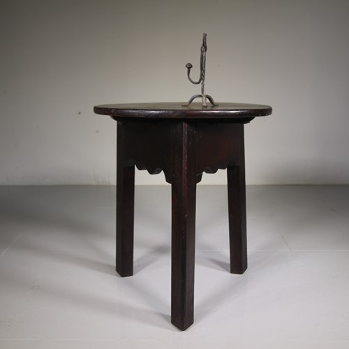 Georgian Antique Mahogany Cricket Side Table