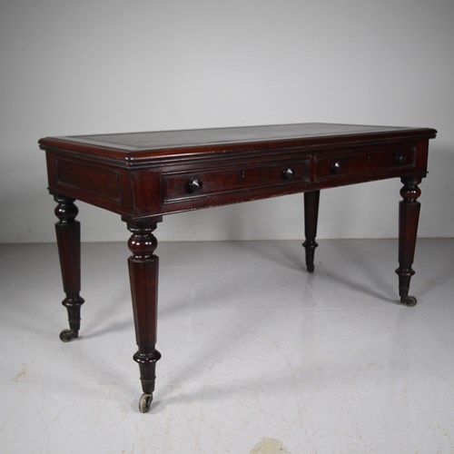 English William IV Quality Antique Mahogany Writing Table 