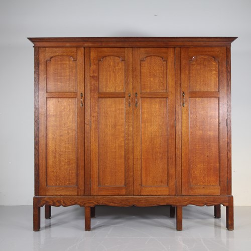 Rare Arthur Simpson Edwardian Antique Oak Cupboard 