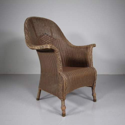 Early English 1920’S Lloyd Loom Large Armchair 