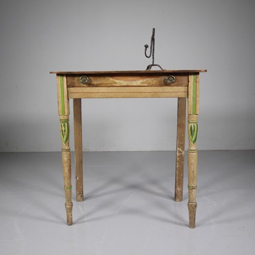 Regency Original Painted Pine Antique Side Table 
