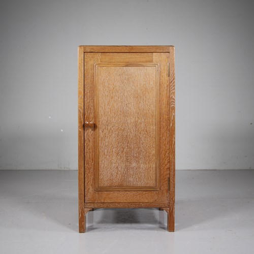Heals Edwardian Antique Oak Bedside Cabinet