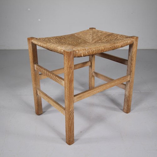 Heals Of London Antique Oak Stool 
