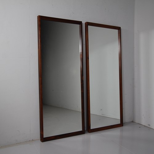 Pair Danish 1960'S Rosewood Mirrors By Aksel Kjersgaard