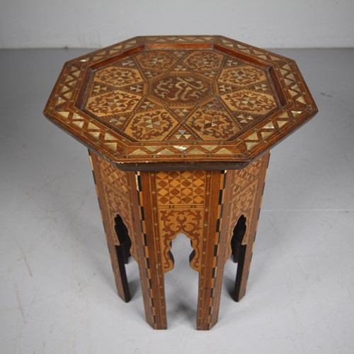 Moorish Quality 19Th Century Antique Side Table 