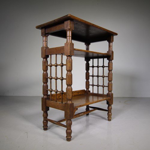 Liberty’S Antique Oak Book Table By Leonard Wyburd