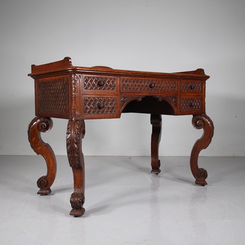 Gillows Superb Quality 19Th Century Antique Oak Writing Desk 