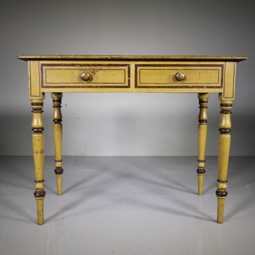 English Original Painted Pine Antique Side Table