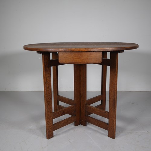 Heals 1930'S Oak Folding Side Table